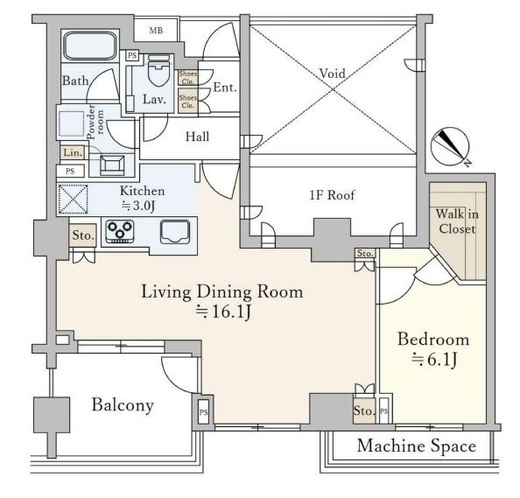 プラウド恵比寿　414号室　間取り