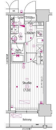 ガーラ横濱関内グランドステージ　1008号室　間取り