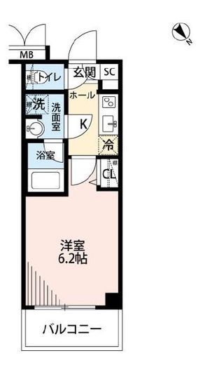 ガーラ横濱関内グランドステージ　205号室　間取り