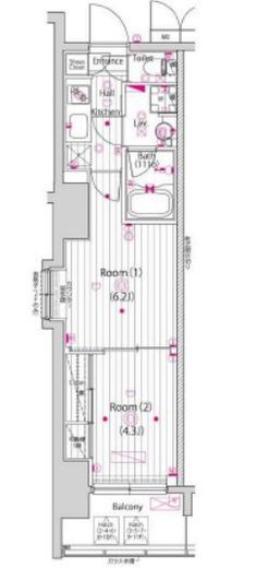ガーラ横濱関内グランドステージ　301号室　間取り