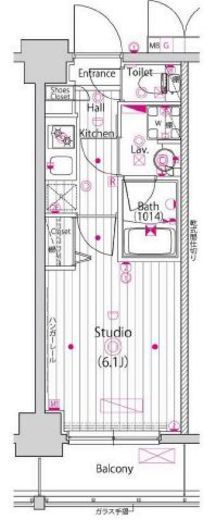 ガーラ横濱関内グランドステージ　519号室　間取り