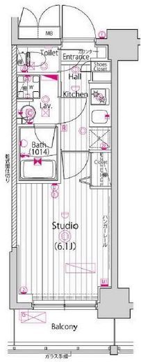 ガーラ横濱関内グランドステージ　616号室　間取り