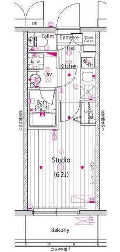 ガーラ横濱関内グランドステージ　1005号室　間取り