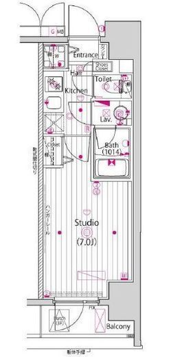 ガーラ横濱関内グランドステージ　1012号室　間取り