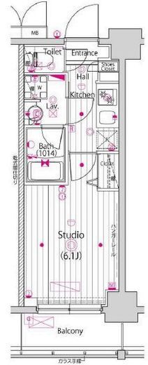 ガーラ横濱関内グランドステージ　918号室　間取り