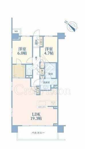 ブランズ市が尾ガーデン　618号室　間取り