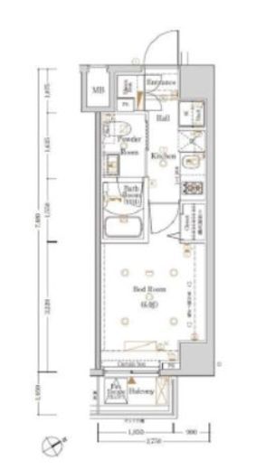 Log鶴見 (ログ鶴見)　407号室　間取り