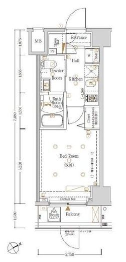 Log鶴見 (ログ鶴見)　504号室　間取り