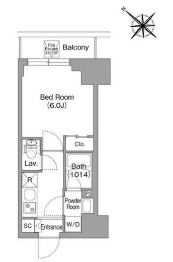 コンフォリア・リヴ横浜平沼　903号室　間取り