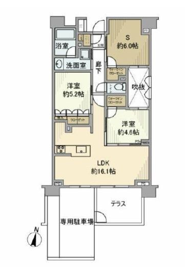 クリオ西横浜セントラルマークス　102号室　間取り