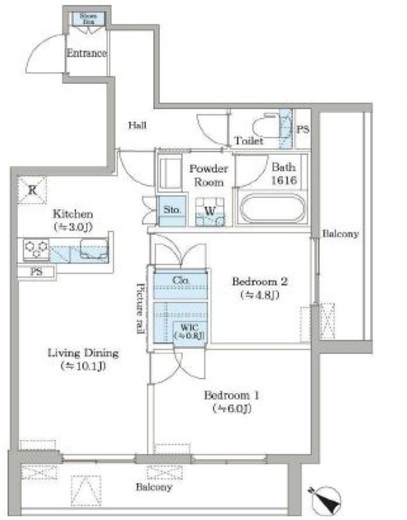 フィカーサ横浜　105号室　間取り
