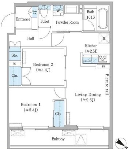 フィカーサ横浜　201号室　間取り