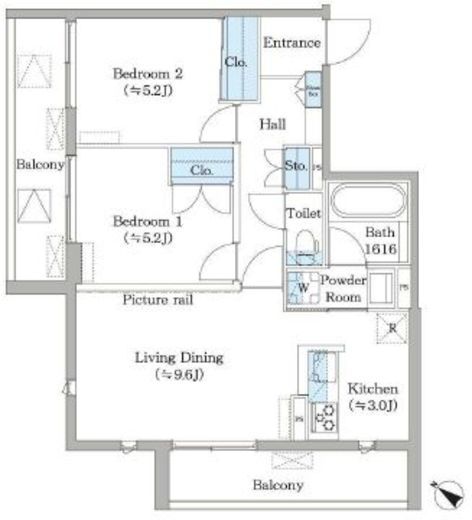 フィカーサ横浜　206号室　間取り
