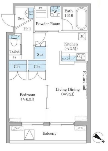 フィカーサ横浜　301号室　間取り
