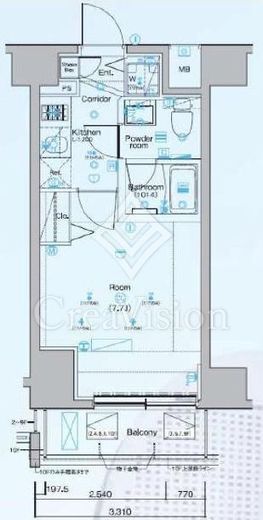 SYNEX横濱阪東橋Ⅱ(シーネクス横濱阪東橋Ⅱ)　307号室　間取り