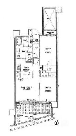 クリオ南太田　1F1号室　間取り