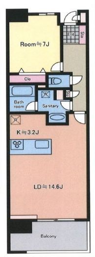 ライフレビュー横濱関内スクエアⅡ　1007号室　間取り