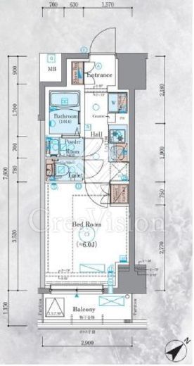 エステムコート横濱反町Ⅱ　802号室　間取り