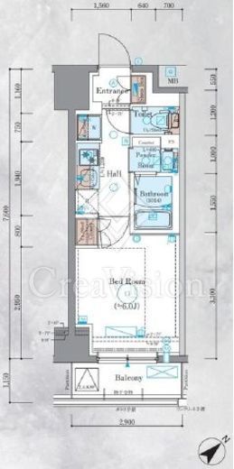 エステムコート横濱反町Ⅱ　803号室　間取り