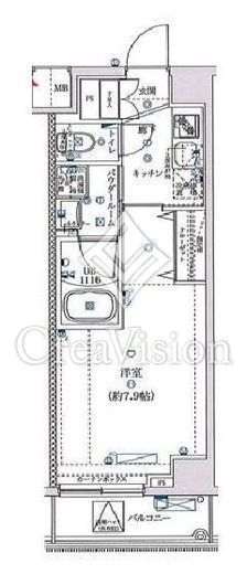 SQUARE CITY東白楽MAXIV(スクエアシティ東白楽マキシブ)　602号室　間取り