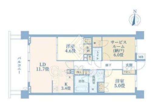 プロミライズ青葉台ステーションサイド　A436号室　間取り