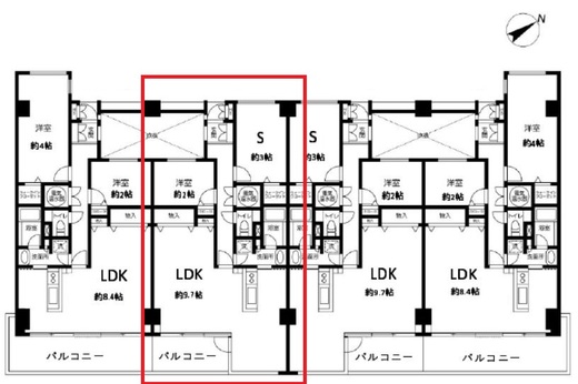 TLRレジデンス磯子駅前　402号室　間取り