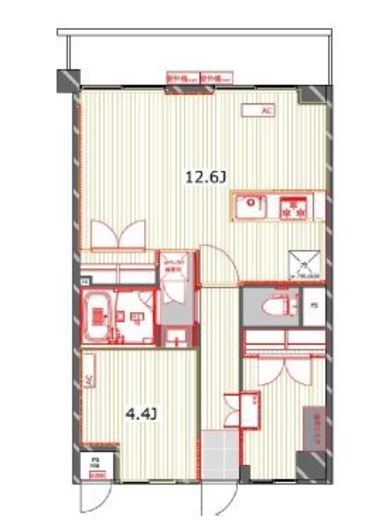 ザ・レジデンス横浜サウス　802号室　間取り
