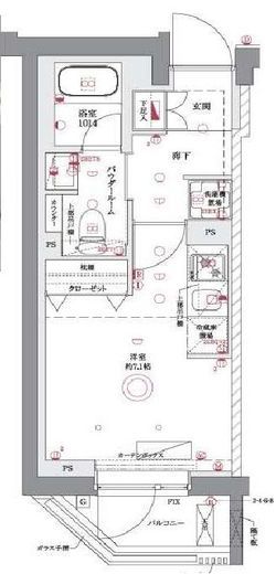 AZEST阪東橋Ⅱ　203号室　間取り
