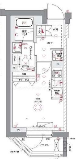 AZEST阪東橋Ⅱ　303号室　間取り