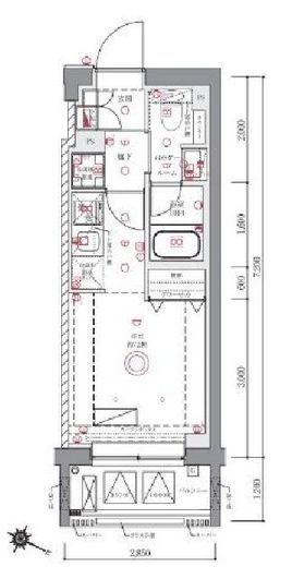AZEST阪東橋Ⅱ　804号室　間取り
