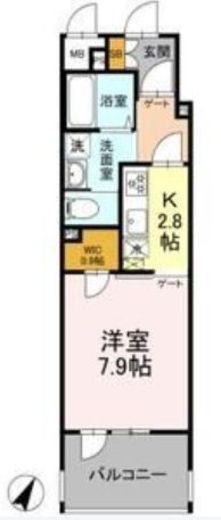 リーラ横浜川和町　104号室　間取り