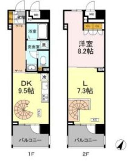 リーラ横浜川和町　205号室　間取り