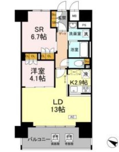 リーラ横浜川和町　1004号室　間取り
