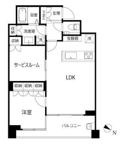 フィールド川和　106号室　間取り