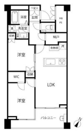 フィールド川和　202号室　間取り