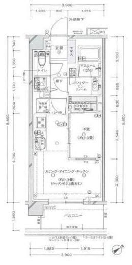 ヴェレーナブリエ港南中央　203号室　間取り