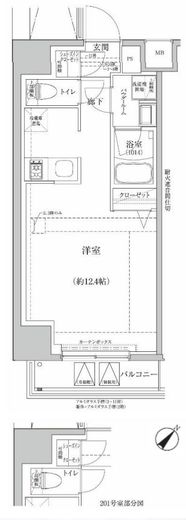 RELUXIA伊勢佐木長者町　501号室　間取り