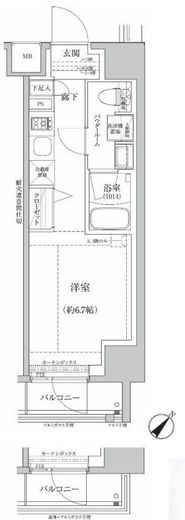 RELUXIA伊勢佐木長者町　602号室　間取り