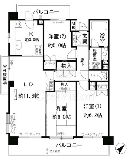 市が尾パーク・ホームズ弐番館　301号室　間取り