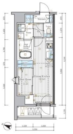 ミライズ横濱SOUTHレジデンス　401号室　間取り