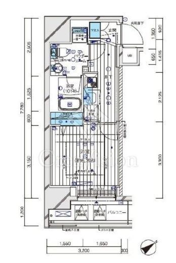 メインステージ鶴見Ⅲ　401号室　間取り