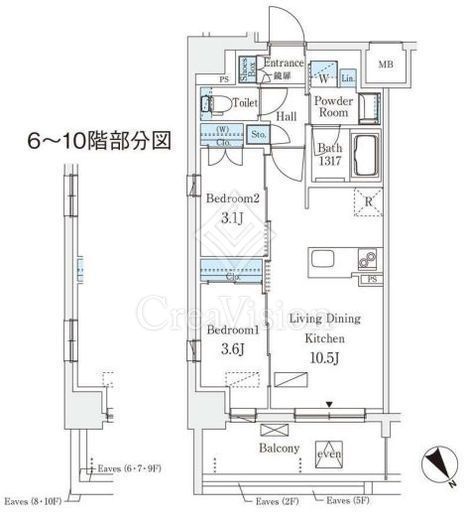 エル・セレーノ横浜　204号室　間取り