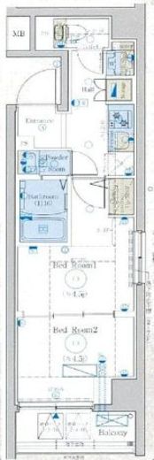 エステムコート新横浜グランデ　219号室　間取り