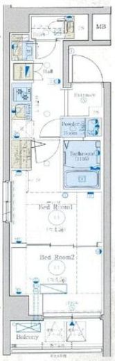 エステムコート新横浜グランデ　318号室　間取り