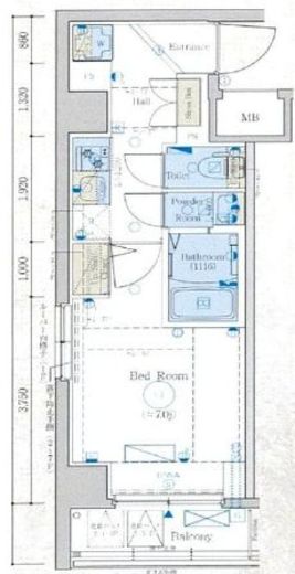 エステムコート新横浜グランデ　401号室　間取り