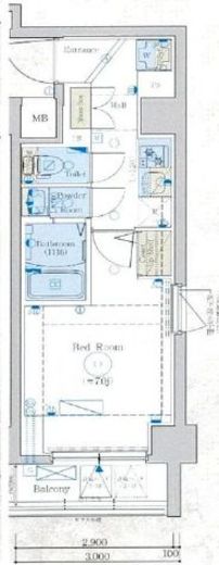 エステムコート新横浜グランデ　417号室　間取り