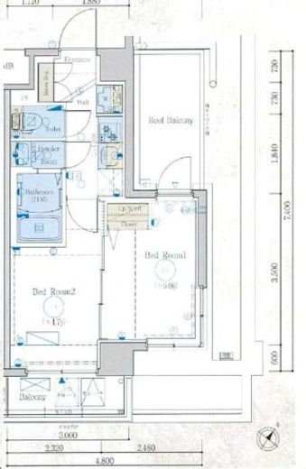 エステムコート新横浜グランデ　616号室　間取り