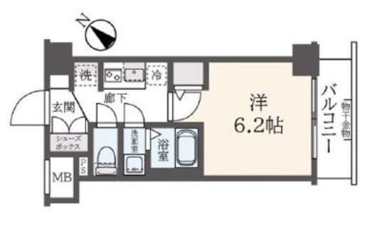 エステムコート新横浜グランデ　102号室　間取り