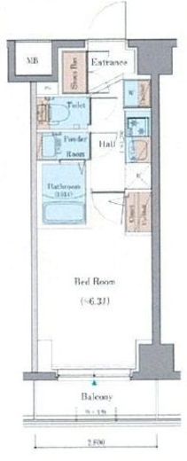 エステムコート横浜　202号室　間取り