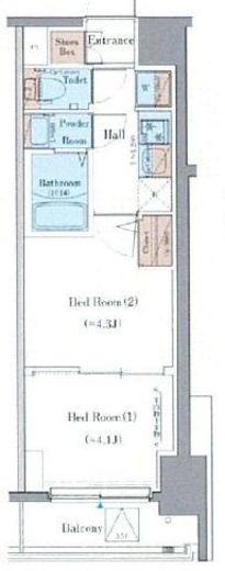 エステムコート横浜　505号室　間取り